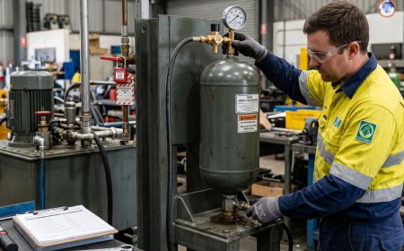How to inspect a hydraulic accumulator for safety risks?