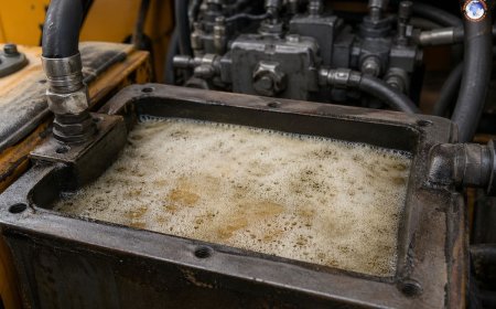 What does foamy hydraulic oil mean?