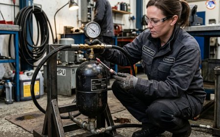 How to detect a damaged bladder or piston seal inside an accumulator?