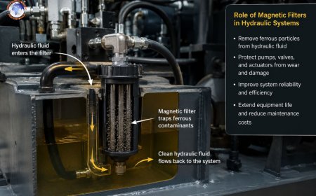 What is the role of magnetic filters in hydraulic systems?