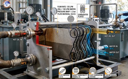 What are the key design parameters when choosing a plate heat exchanger for hydraulics?