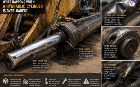 What happens when a hydraulic cylinder is overloaded?