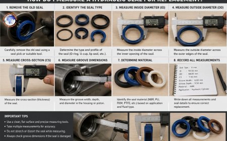 How do I measure a hydraulic seal for replacement?