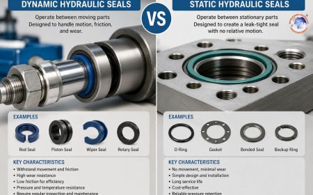 What is the difference between dynamic and static hydraulic seals?
