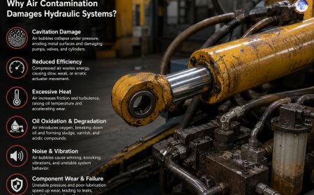 Why air contamination damages hydraulic systems?