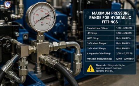 What is the maximum pressure for hydraulic fittings?