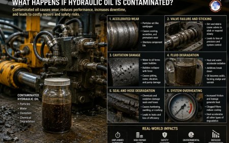 What happens if hydraulic oil is contaminated?