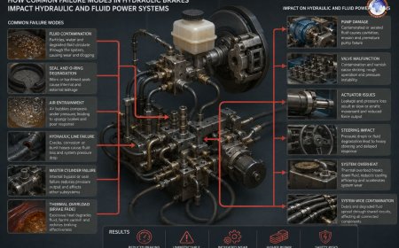 How does common failure modes in hydraulic brakes impact hydraulic and fluid power systems?