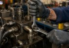 How to remove a stuck hydraulic fitting safely?