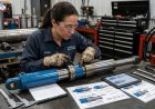 How is stroke length calculated in telescopic cylinders?