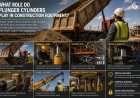 What role do plunger cylinders play in construction equipment?