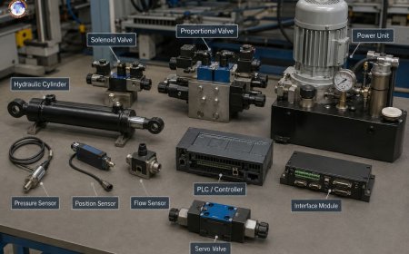 Key electro-hydraulic components used in industrial automation