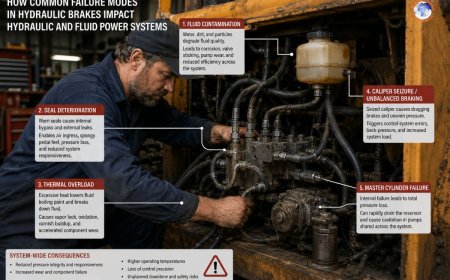 How does common failure modes in hydraulic brakes impact hydraulic and fluid power systems?