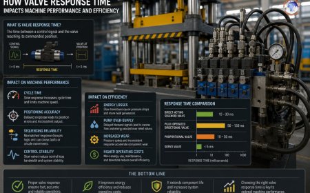 How does valve response time impact machine performance and efficiency?