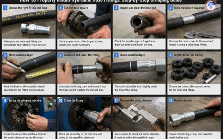 How to properly install hydraulic hose fittings: step-by-step crimping guide?