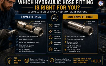 Which Hydraulic Hose Fitting Is Right for You? A Comparison of Skive and Non-Skive Designs