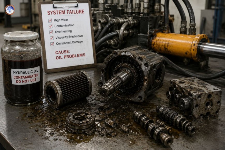 Hydraulic system failure due to oil problems