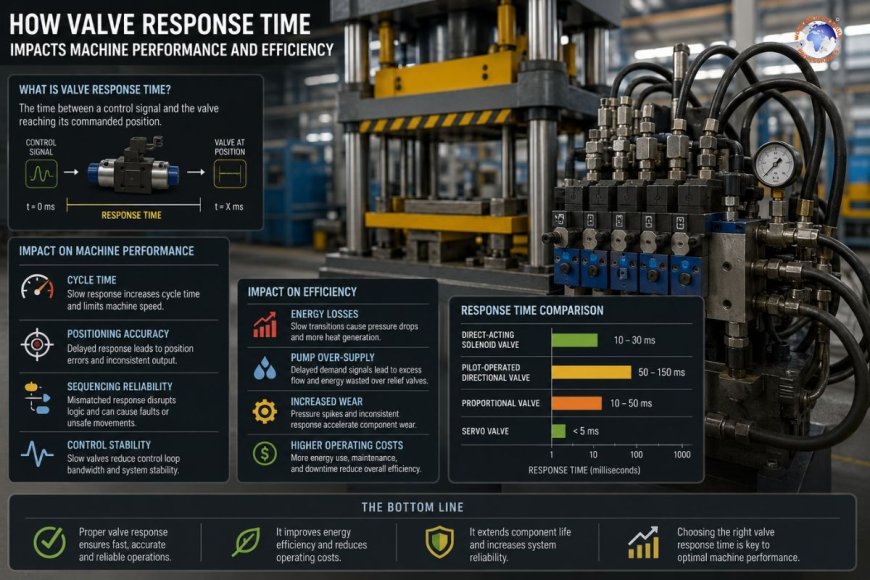 How does valve response time impact machine performance and efficiency?