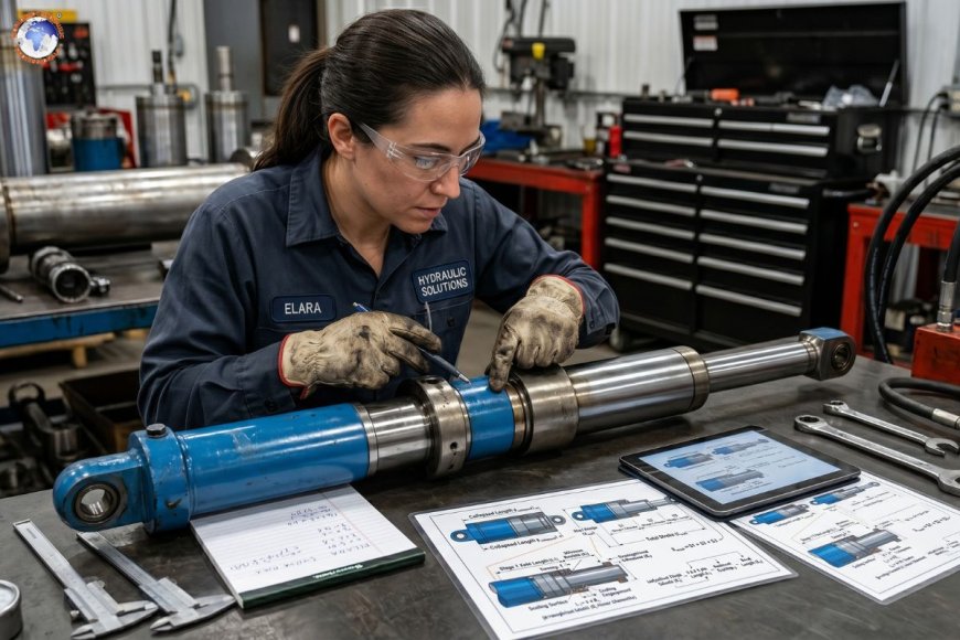 How is stroke length calculated in telescopic cylinders?