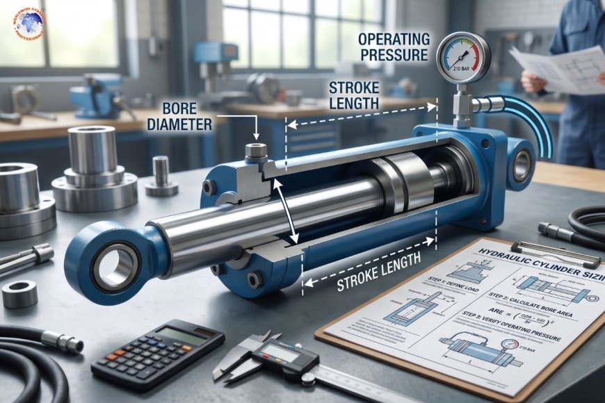 How to size a hydraulic cylinder: Bore, Stroke & Pressure explained
