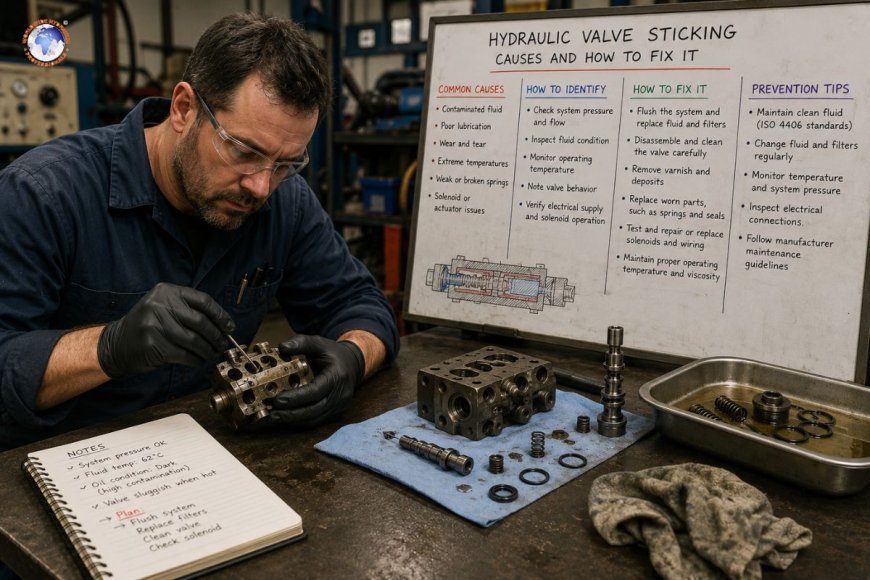 What causes hydraulic valve sticking and how to fix it?