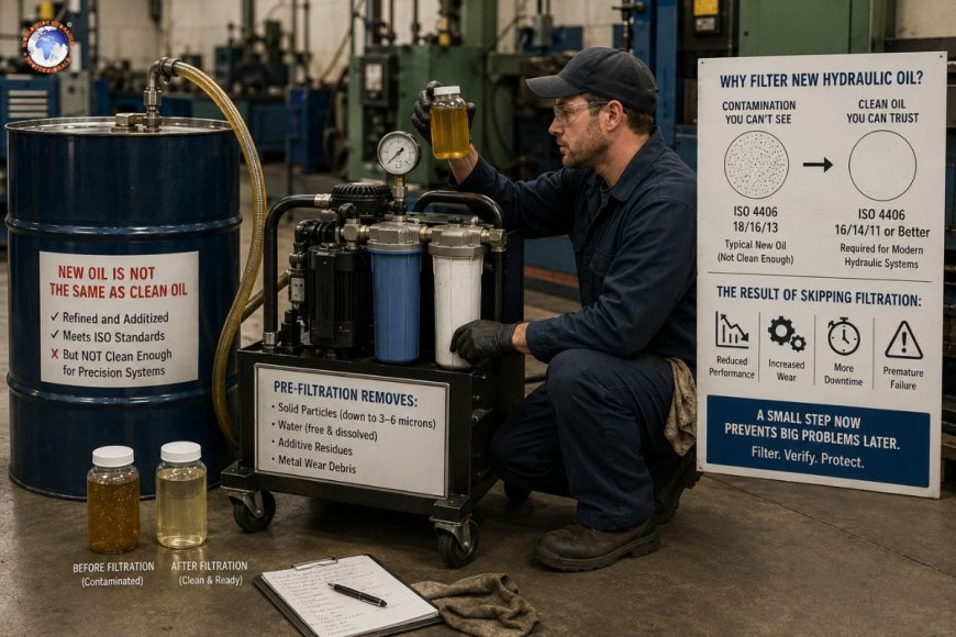 Why new hydraulic oil still needs filtering before use?