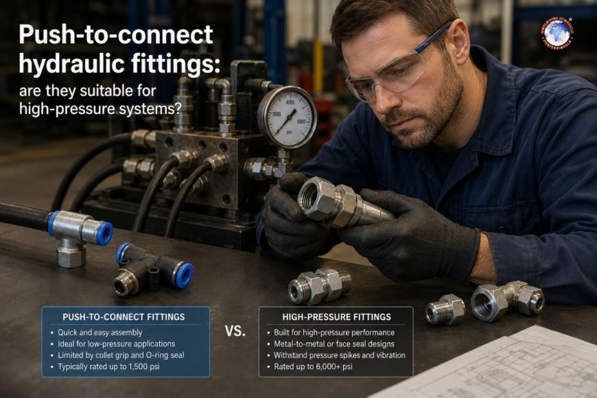 Push-to-connect hydraulic fittings: are they suitable for high-pressure systems?