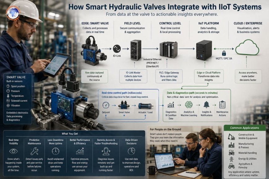 How smart hydraulic valves integrate with IIoT systems