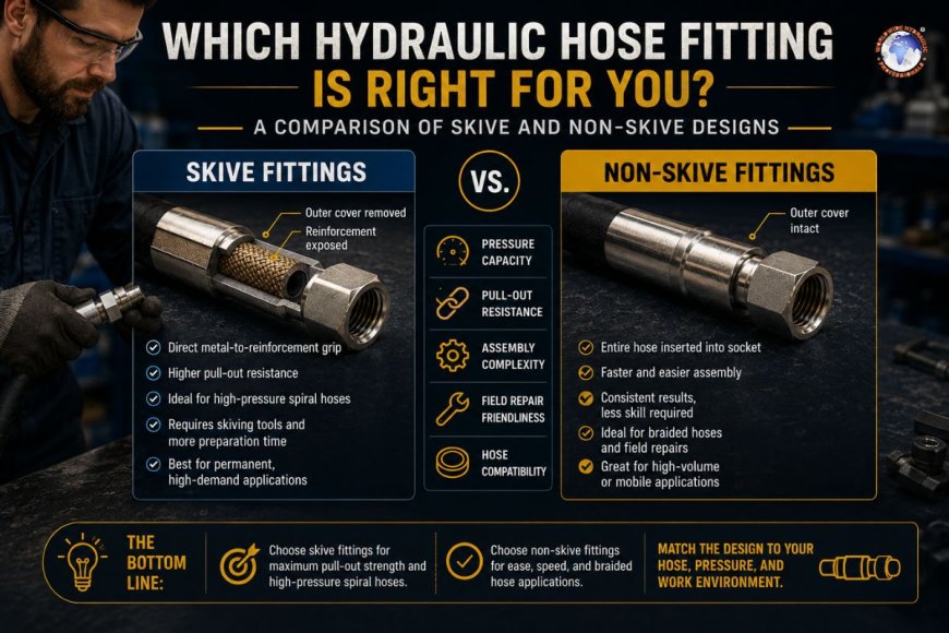 Which Hydraulic Hose Fitting Is Right for You? A Comparison of Skive and Non-Skive Designs