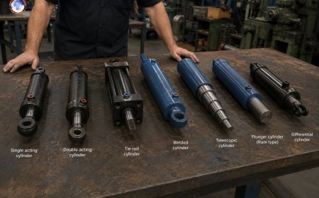 What are the different types of hydraulic cylinders?