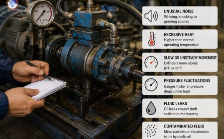 What are the early warning signs of hydraulic pump failure?