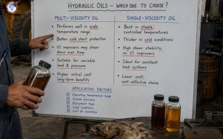Multi-viscosity vs single-viscosity hydraulic oils: application tradeoffs