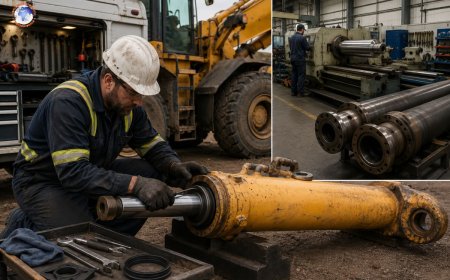 Can a hydraulic cylinder be repaired on-site or does it need factory service?