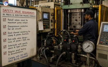 Safety valve requirements in press and injection molding hydraulics