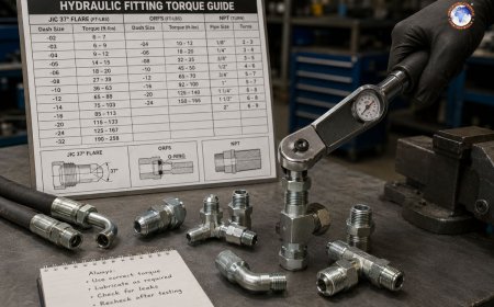 Correct torque specifications for hydraulic fittings by size and type