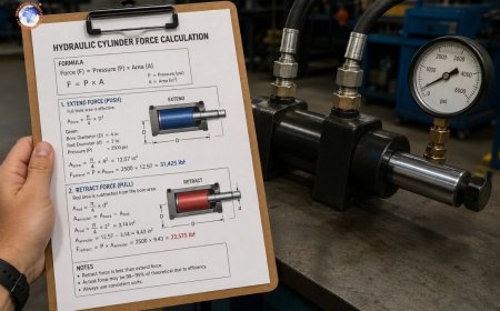 How do you calculate hydraulic cylinder force?