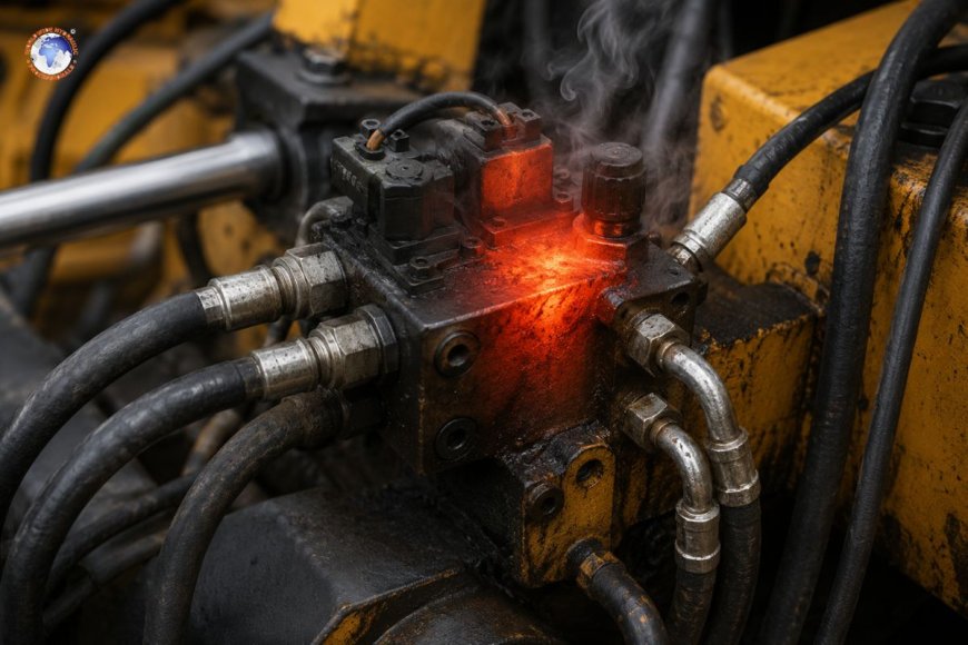What causes a hydraulic valve to overheat?