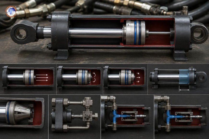 Cushioning in hydraulic cylinders: how end-of-stroke deceleration works