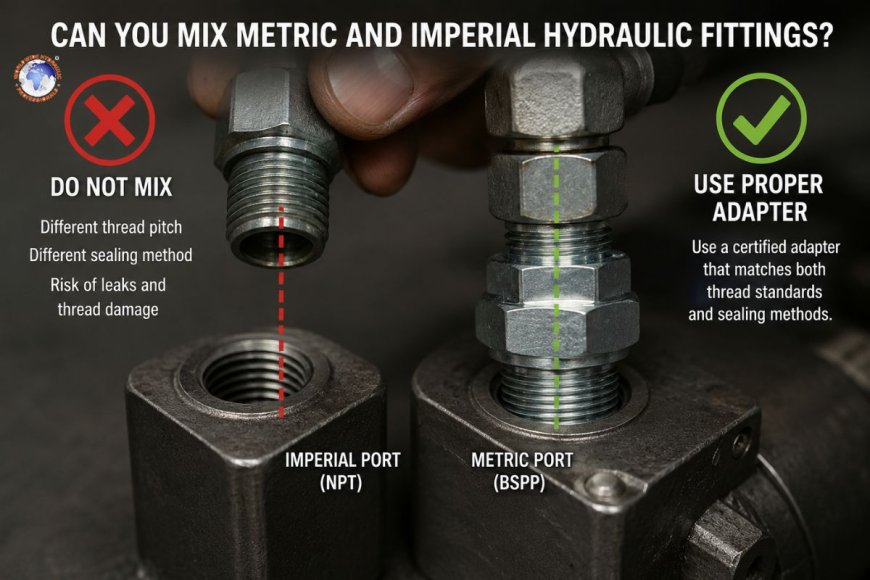Can you mix metric and imperial hydraulic fittings?