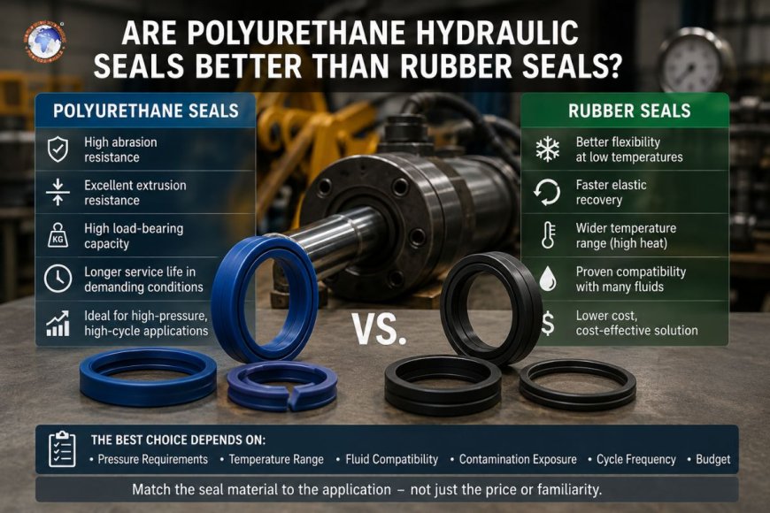 Are polyurethane hydraulic seals better than rubber seals?