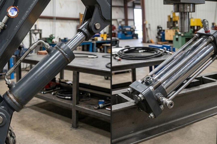 What is the difference between welded and tie-rod hydraulic cylinders?