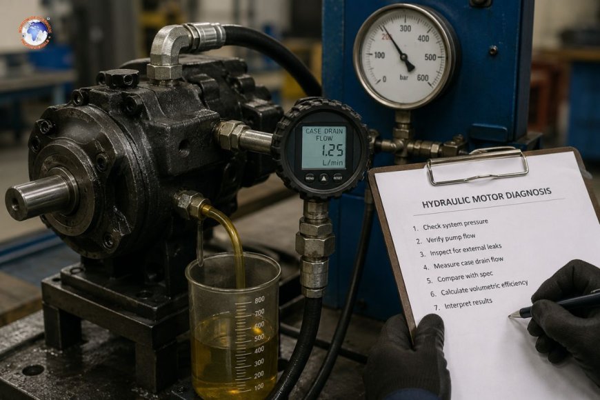 How do you diagnose internal leakage in hydraulic motors?
