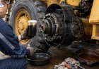Check for wet dry brakes in heavy equipments?