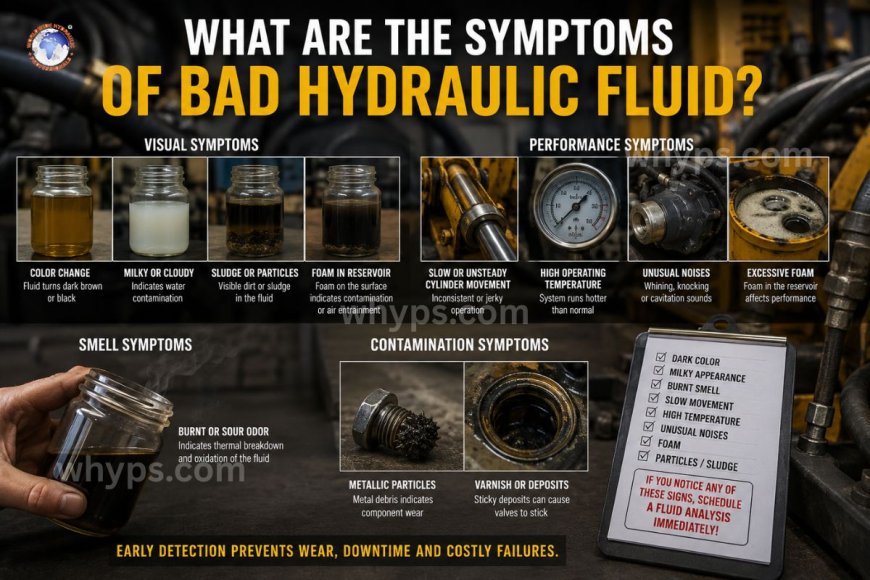 What are the symptoms of bad hydraulic fluid?