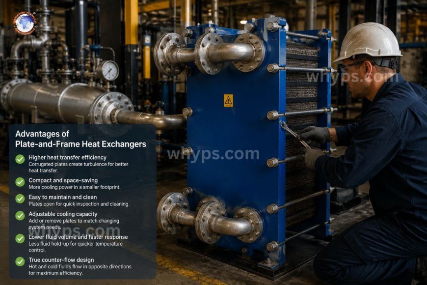 What are the advantages of using plate-and-frame heat exchangers over tube type?