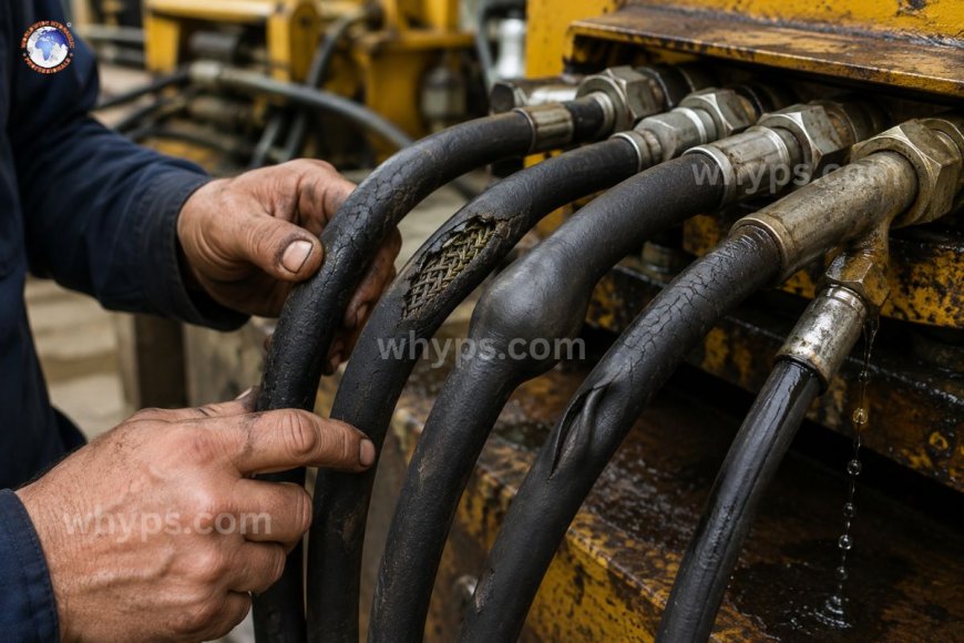 What are the common signs that a hydraulic hose is about to fail?