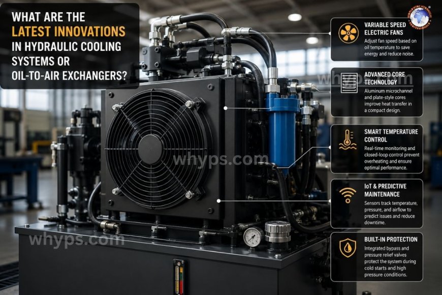 What are the latest innovations in hydraulic cooling systems or oil-to-air exchangers?