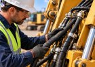How often should hydraulic hoses be inspected or replaced?