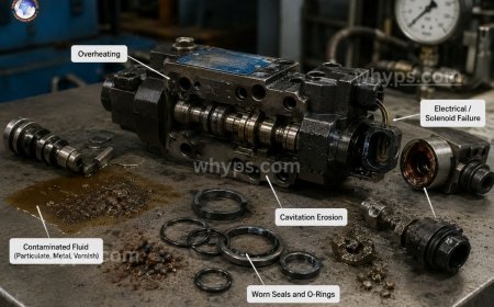 What causes a hydraulic valve to fail?