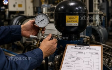 How do you maintain the correct pre-charge in a hydraulic accumulator?
